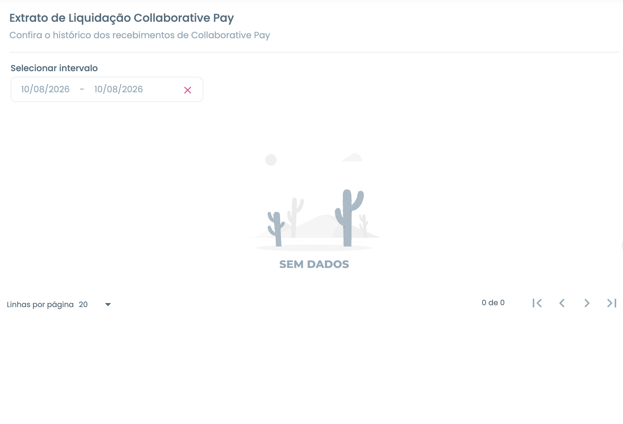 Extrato de liquidação do Portal do CollaborativePay
